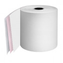 76mm 3ply 12.7mm Core White/Pink/White NCR Rolls Boxed 20s - TRD063