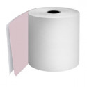 76mm 2ply 12.7mm Core White/Pink NCR Rolls Boxed 20s - TRD055
