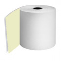 76mm 2ply 12.7mm Core White/Yellow NCR Rolls Boxed 20s - TRD056